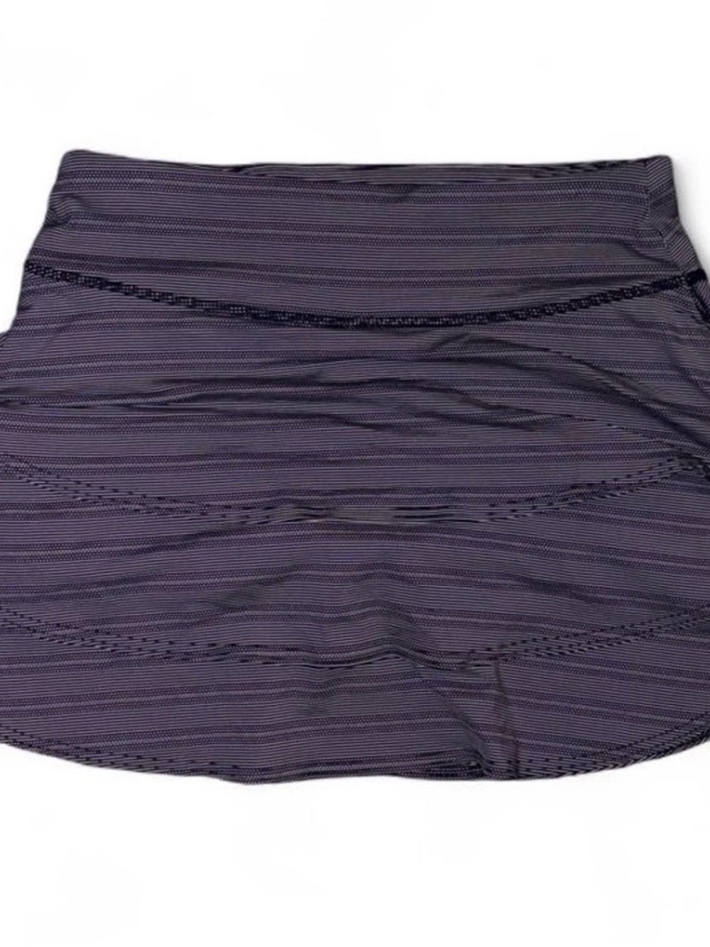 Athleta Black and White Striped Performance Mini Skirt